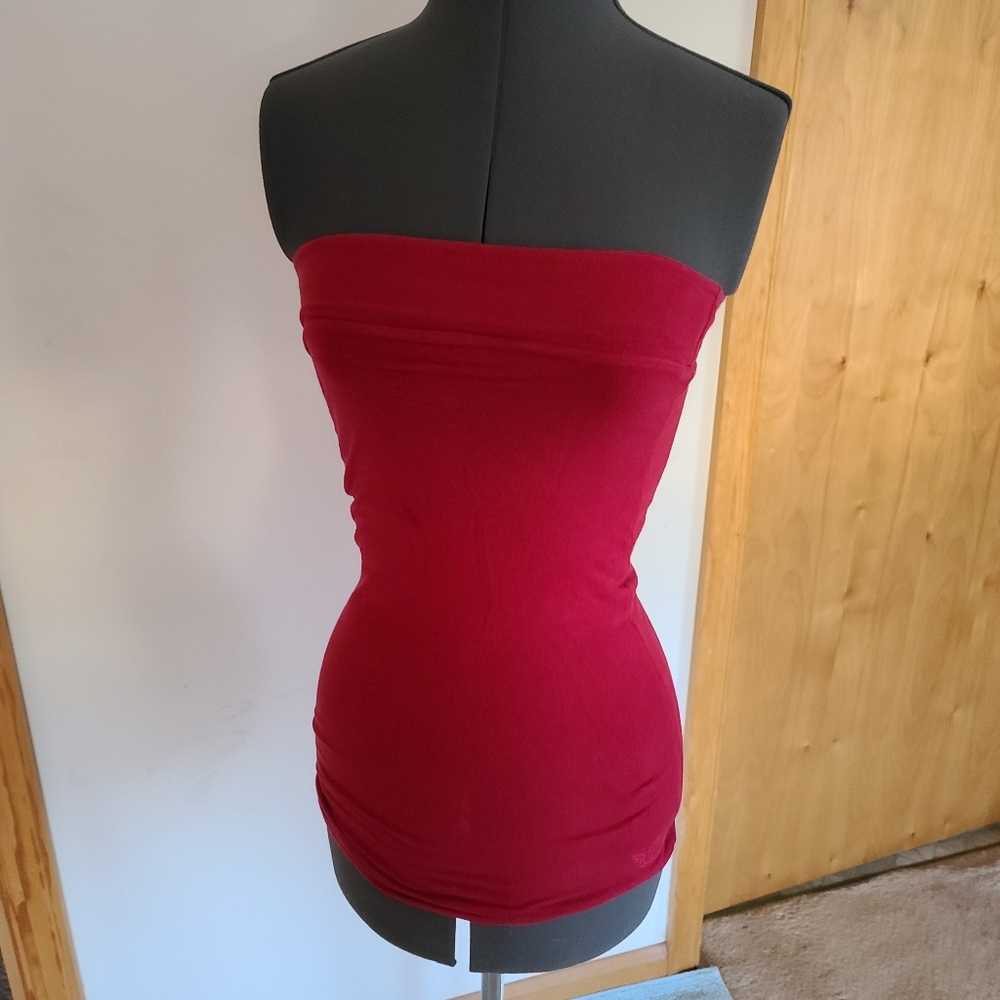 Tube Top Strapless Reversible Purple Red AEO